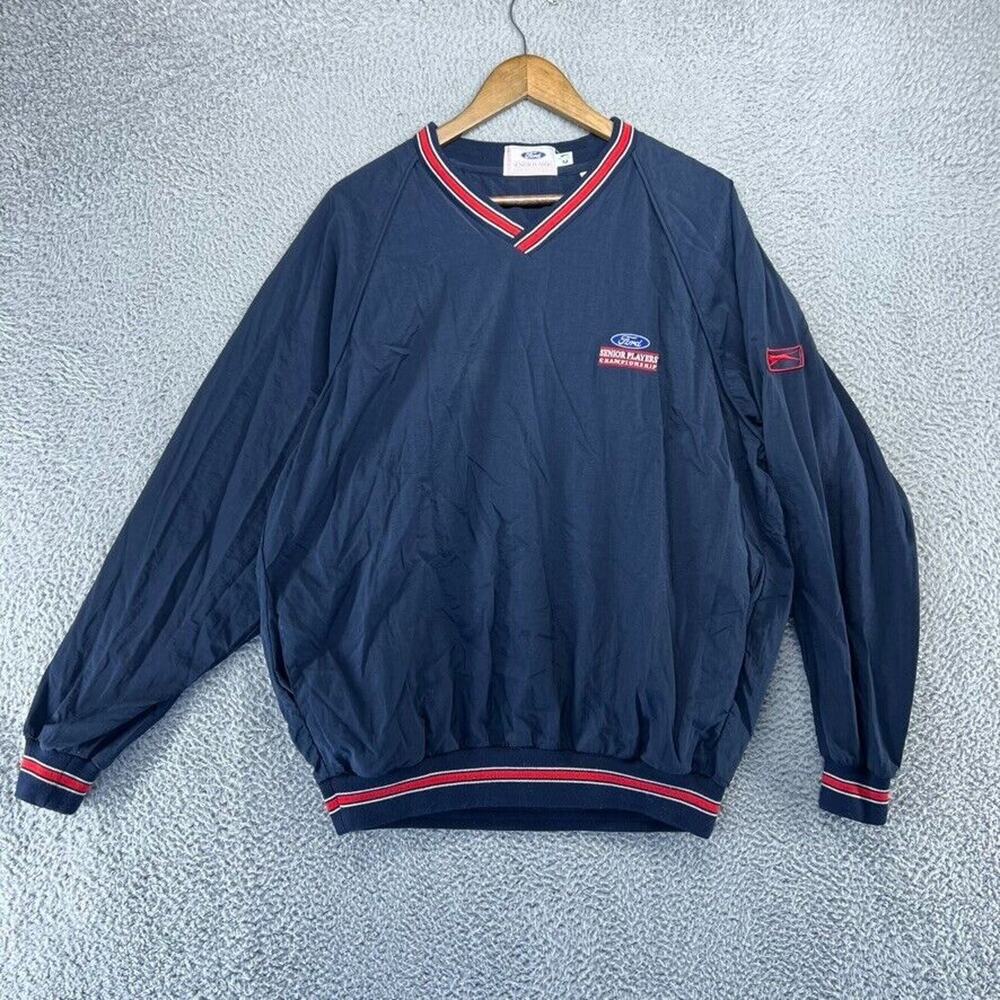 Vintage Ford Jacket Mens Medium Blue Senior Players Championship Windbreaker 90s